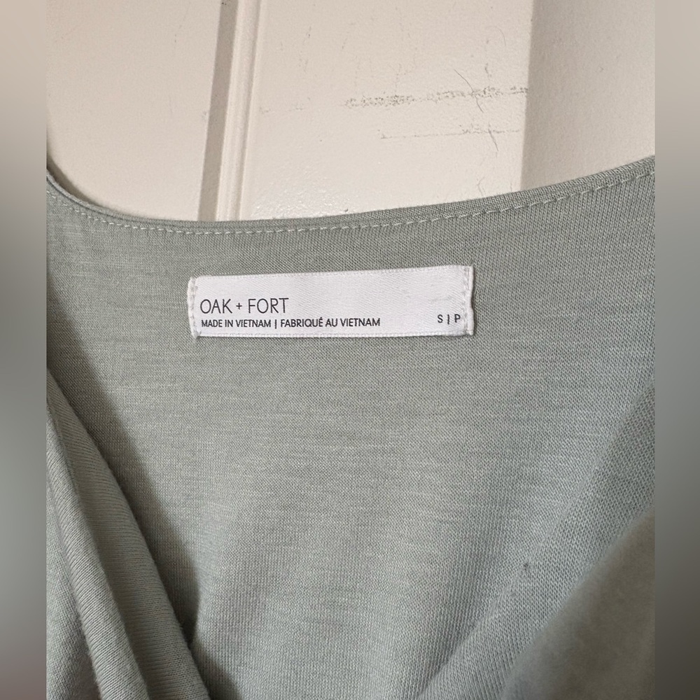 New Oak+Fort women's pleaded sleeveless midi summer dress light green size S - Picture 6 of 9